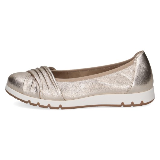 Caprice 9-22118-44 baletka skórzana złota