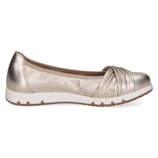 Caprice 9-22118-44 baletka skórzana złota
