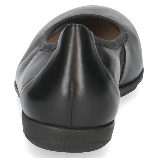 Caprice 9-22150-42 czarna baletka skórzana