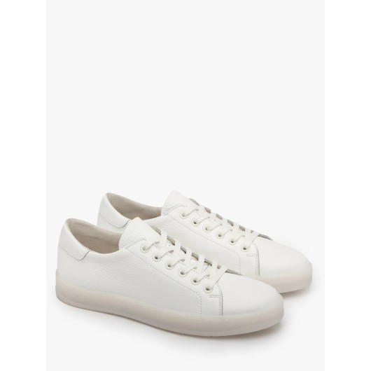 Białe półbuty Ryłko sportowe na płaskim spodzie