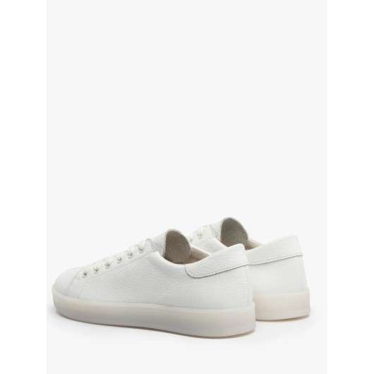 Białe półbuty Ryłko sportowe na płaskim spodzie