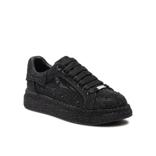 Sneakersy GOE  z cyrkoniami czarne