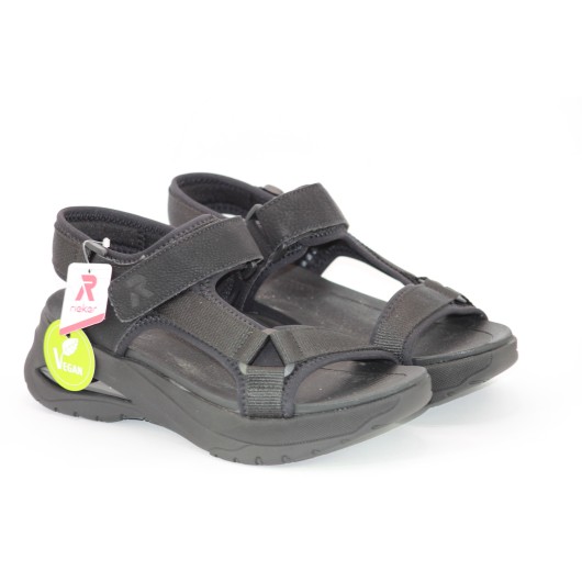 Komfortowe sandały na platformie Rieker W3151-00