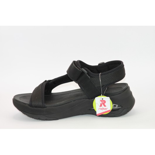 Komfortowe sandały na platformie Rieker W3151-00