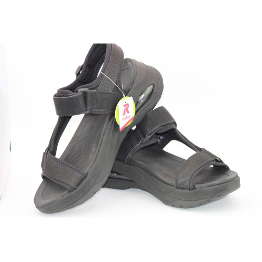 Komfortowe sandały na platformie Rieker W3151-00