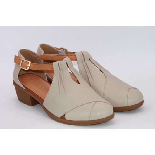 Półbuty damskie z wolnym bokiem Loretta Vitale skórzane