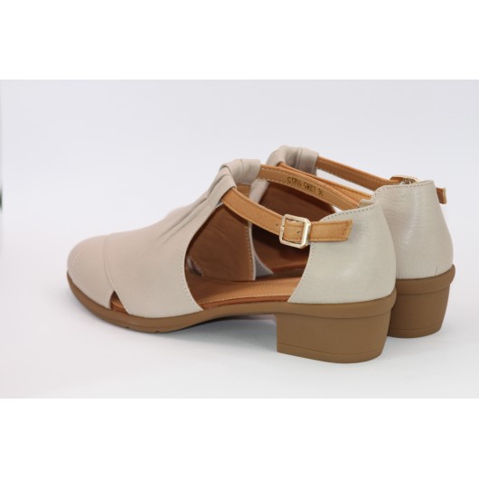 Półbuty damskie z wolnym bokiem Loretta Vitale skórzane