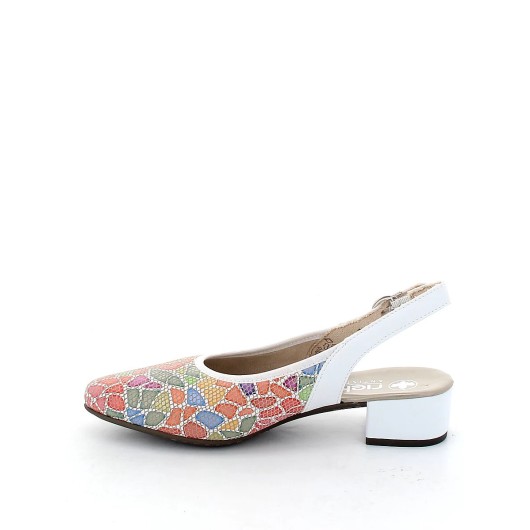 Sandałki Rieker 47060-90 bez pięty skóra