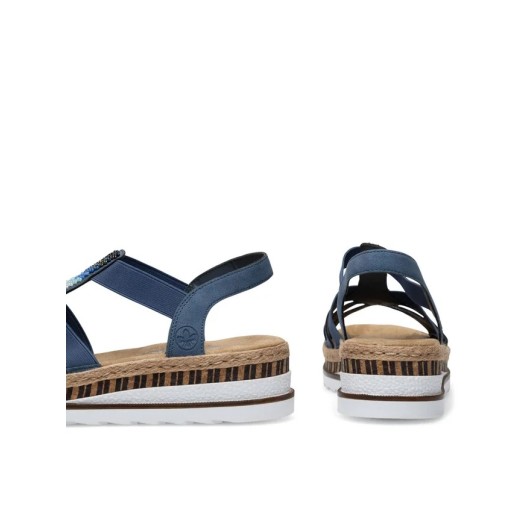 Wygodny sandał Rieker V909-12 granatowe