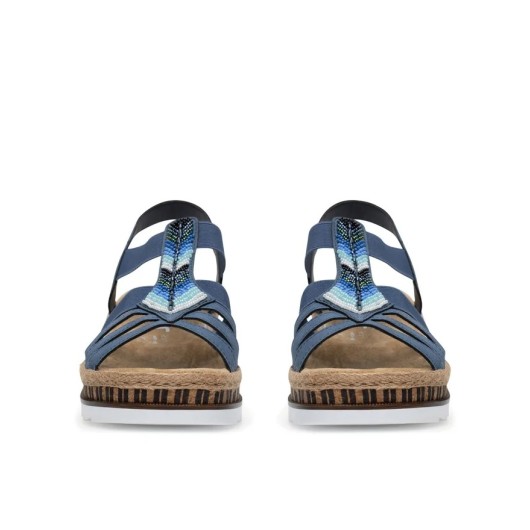 Wygodny sandał Rieker V909-12 granatowe