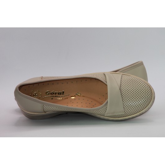 Beżowa skórzana baletka firmy Góral tegośc H
