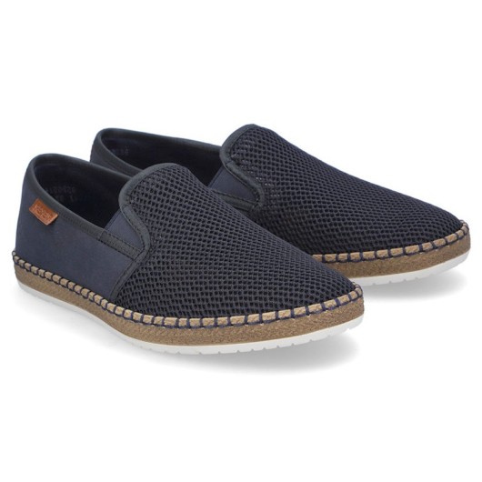 Mokasyny męskie Rieker B52645-14 granatowe