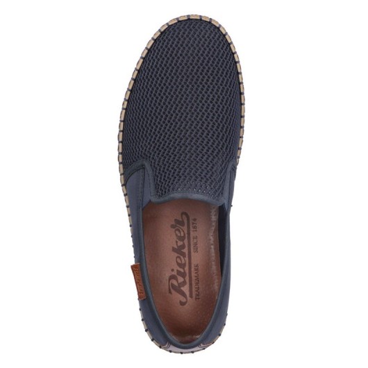Mokasyny męskie Rieker B52645-14 granatowe