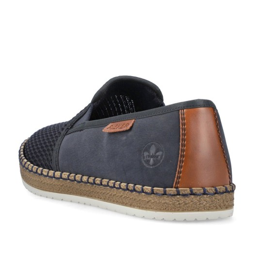 Mokasyny męskie Rieker B52645-14 granatowe