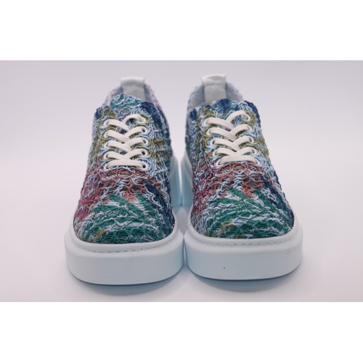 Sneakersy ażurowe firmy Modo24222 skórzana wkładka