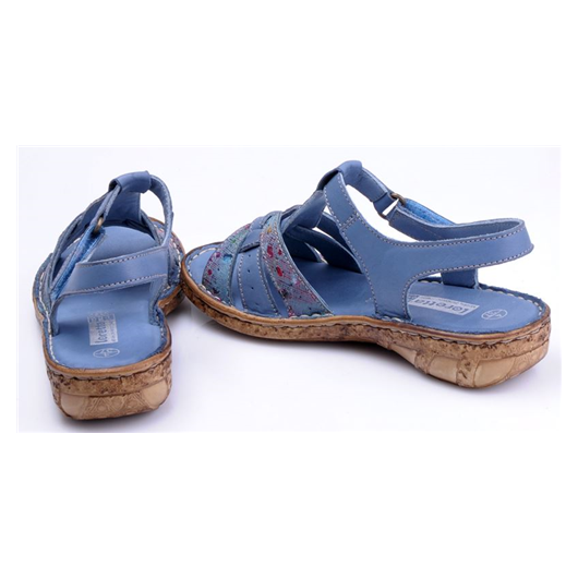 Sndałki damskie skórzane Loretta LO6822-15 Blue