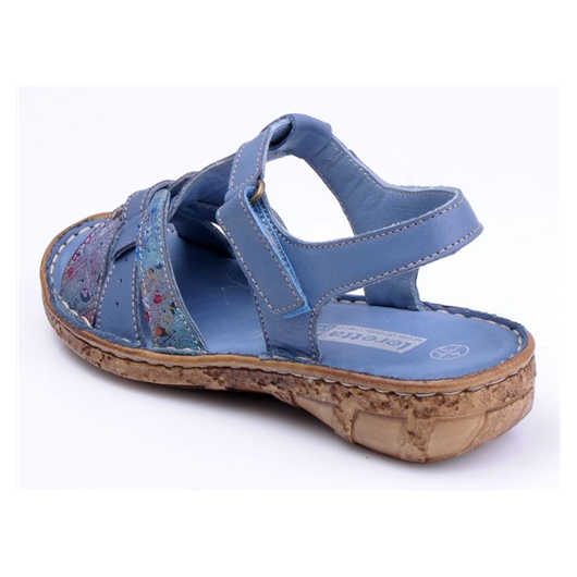 Sndałki damskie skórzane Loretta LO6822-15 Blue