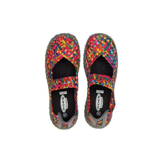 Półbuty Rock Over Rainbow Mix Wielokolorowe, Materiał