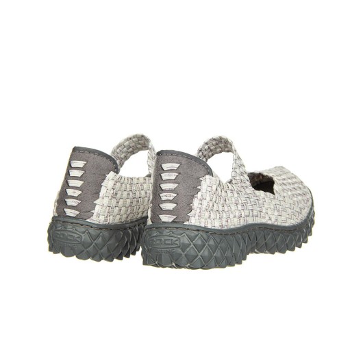 Półbuty Rock Over Silver BirD Biały, Materiał