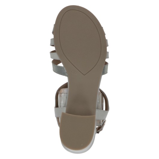 Skórzane sandałki damskie Caprice9-28200-44 beżowo-złote