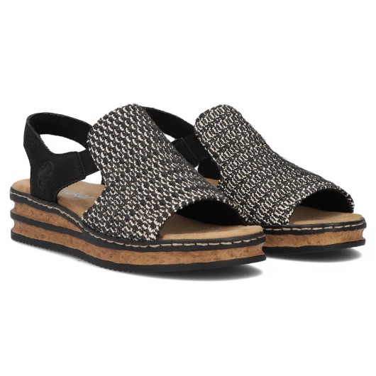 Sandały Rieker 62971-00 czarne