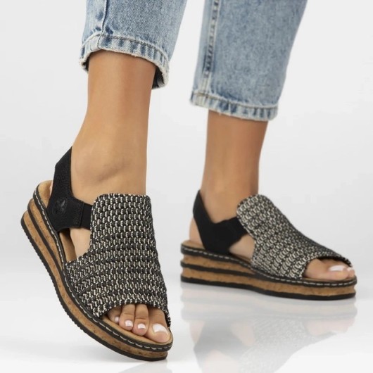 Sandały Rieker 62971-00 czarne