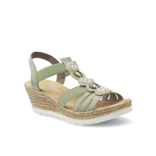Sandały damskie Rieker 619B2-52 GREEN
