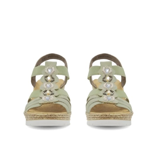 Sandały damskie Rieker 619B2-52 GREEN
