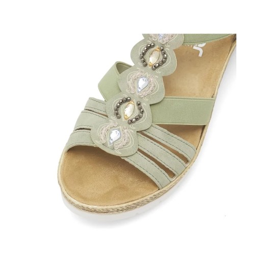 Sandały damskie Rieker 619B2-52 GREEN