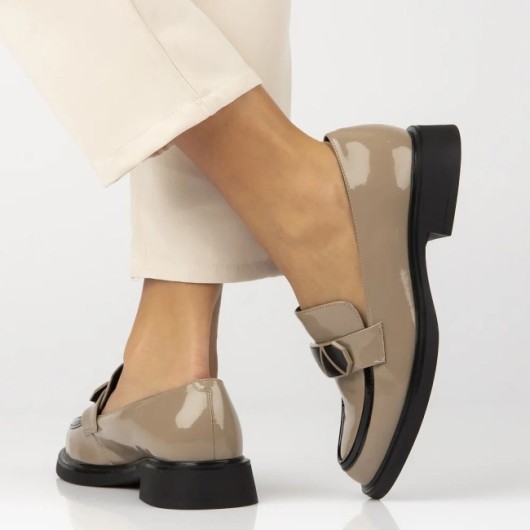 Skórzane lordsy Filippo beżowe