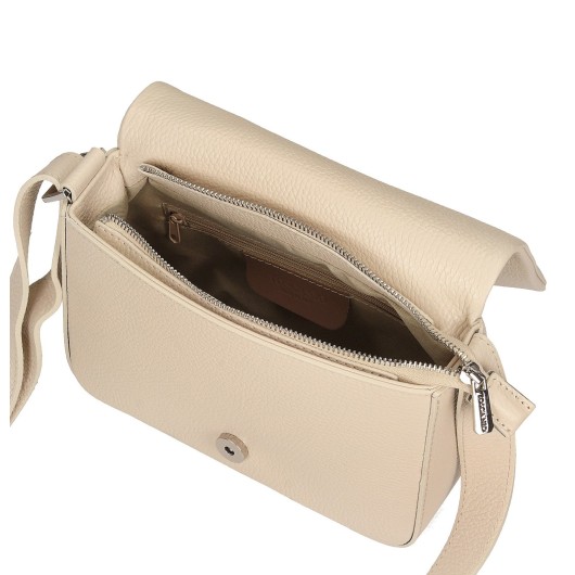 Torebka damska skórzana Toscanio F150 kremowa