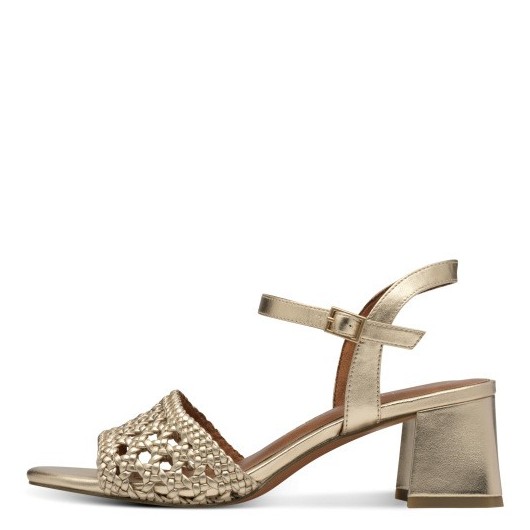 Sandałki wizytowe złote Marco Tozzi 2-28382 Gold