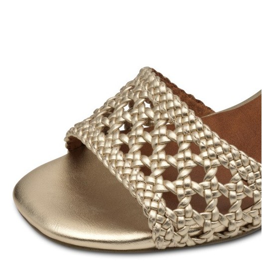 Sandałki wizytowe złote Marco Tozzi 2-28382 Gold