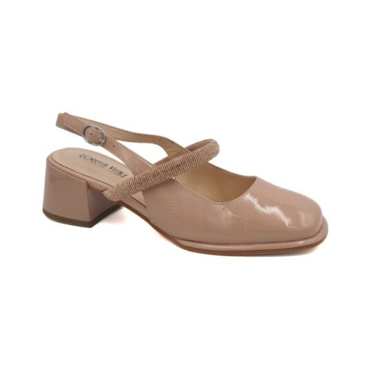 Czółenka damskie  z odrytą piętą  damskie Loretta Vitale c3805 pink