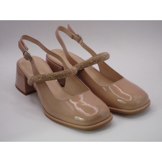 Czółenka damskie  z odrytą piętą  damskie Loretta Vitale c3805 pink