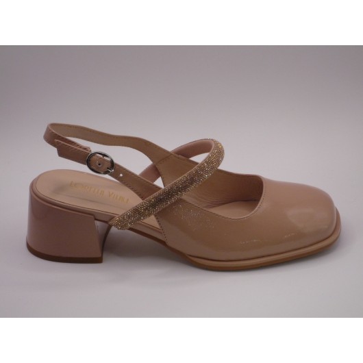 Czółenka damskie  z odrytą piętą  damskie Loretta Vitale c3805 pink