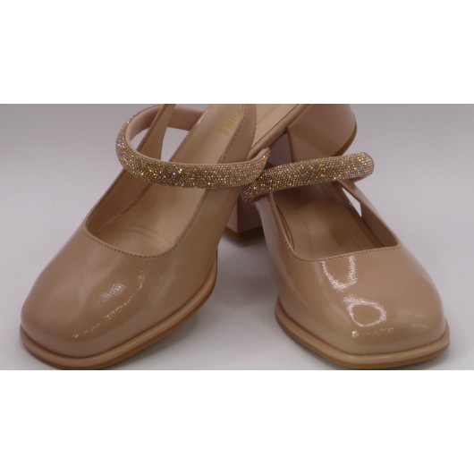 Czółenka damskie  z odrytą piętą  damskie Loretta Vitale c3805 pink