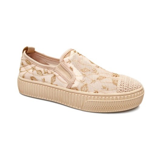 Espadryle ażurowe beżowe Loretta vitale W1902