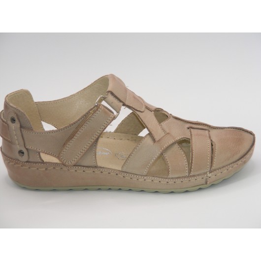 Półbuty skorzane beżowe firmy ButBal bardzo wygodne