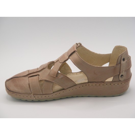 Półbuty skorzane beżowe firmy ButBal bardzo wygodne
