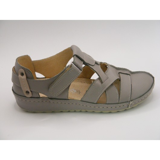 BUT BAL 541 sandałki POLSKIE skórzane popiel