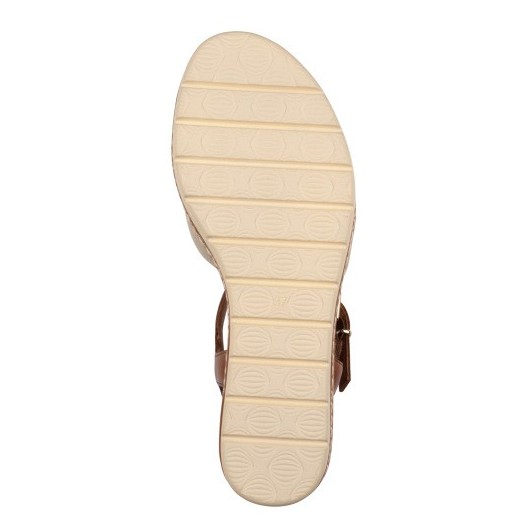 Sandałki skórzane Marco Tozzi 2-28722-44 na koturnie