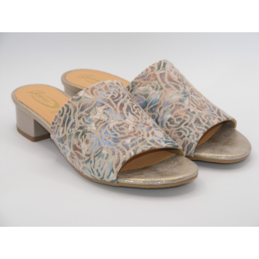 Jaromin Modny kalpek na niskim obcasie z motywem kwiatowym do rozm.42