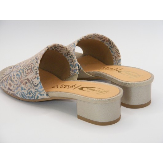 Jaromin Modny kalpek na niskim obcasie z motywem kwiatowym do rozm.42