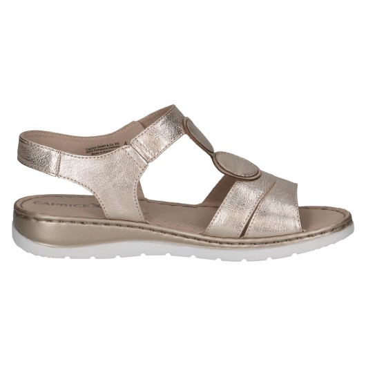 CAPRICE 9-28154-42 sandały damskie skórzane złote