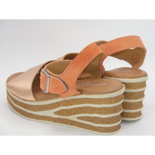 Skórzane sandały hiszpańskie El.Pimpi na koturnie