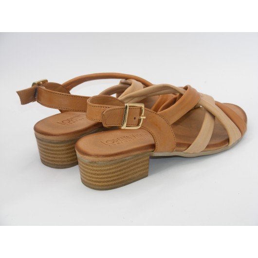 Wygodne sandałki skórzanena niskim obcasie  Loretta Vitale54.0119 do roz.42