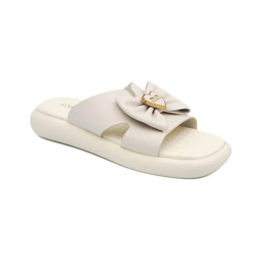 Klapki damskie beżowe wygodne na paltformie Loretta Vitale w9917