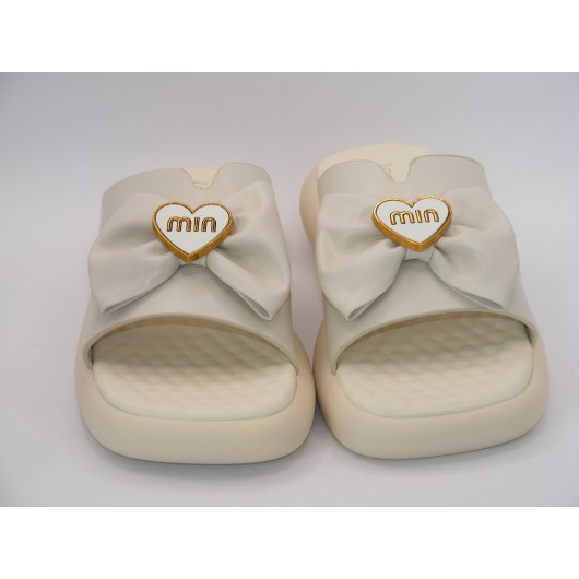 Klapki damskie beżowe wygodne na paltformie Loretta Vitale w9917