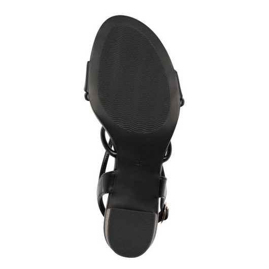 Sandały damskie na klocku Marco Tozzi 2-28311-44 001 BLACK